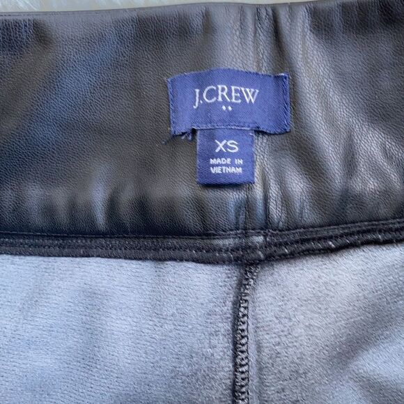 J.Crew Black Pleather High Rise Leggings Size XS - Picture 3 of 8